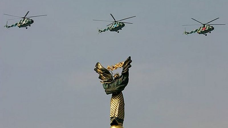 File photo of Ukraine army helicopters flying over Kyiv. Photo Credit: Oleg V. Belyakov, Wikimedia Commons.