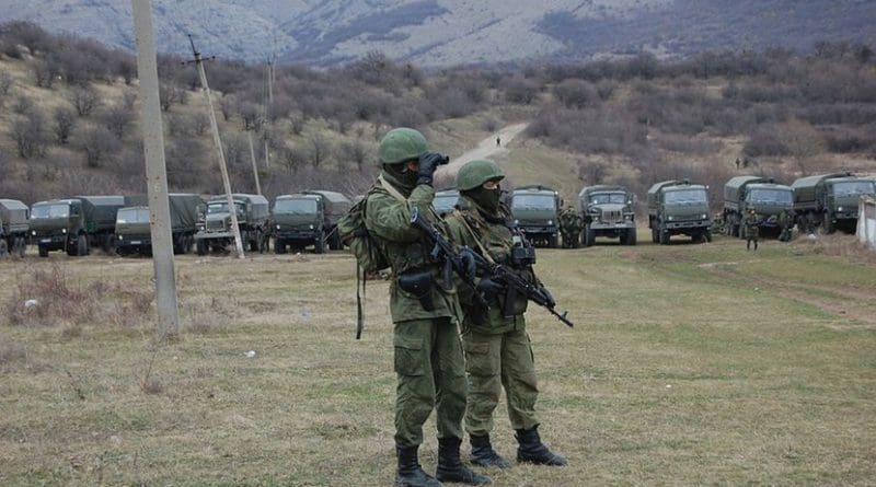 "Little Green Men" soldiers in Crimea