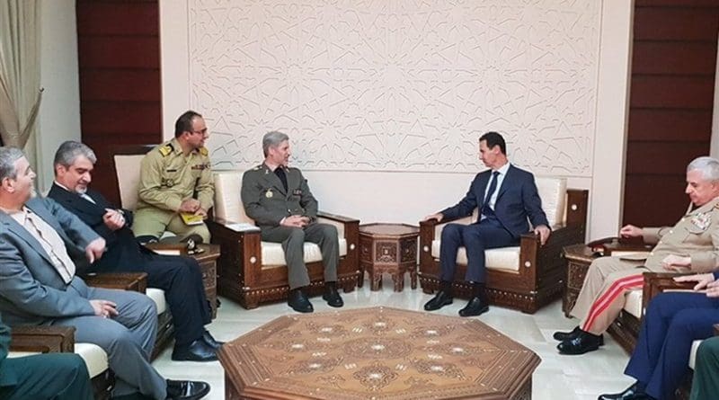 Iranian Defense Minister Brigadier General Amir Hatami meets with Syrian President Bashar al-Assad. Photo Credit: Tasnim News Agency