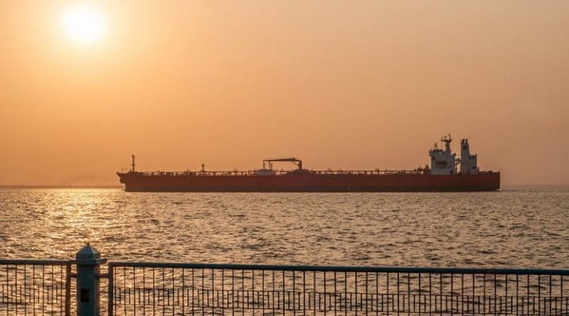 Oil tanker in Maracaibo, Venezuela.