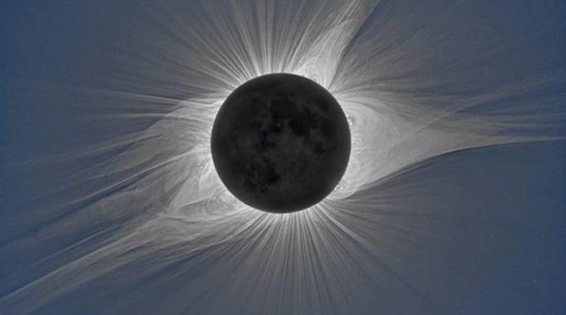 Predictive Science Inc. developed a numerical model that simulated what the corona would look like during the Aug. 21, 2017, total solar eclipse. Credit: Predictive Science Inc./Miloslav Druckmüller, Peter Aniol, Shadia Habbal/NASA Goddard, Joy Ng