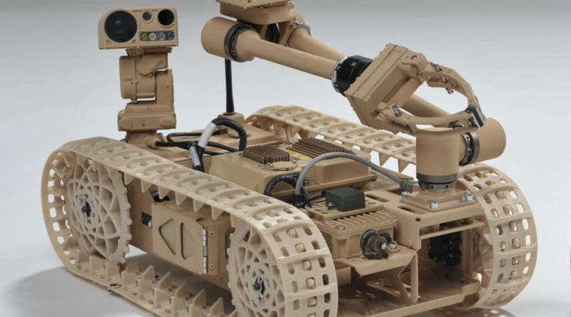 Researchers explore new techniques using the Advanced Explosive Ordnance Disposal Robotic System Increment 1 Platform. Credit (Photo Credit: Courtesy Northrop Grumman Corporation)