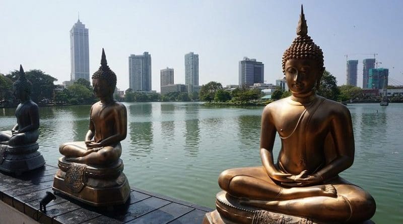 Buddha statues in Colombo, Sri Lanka.