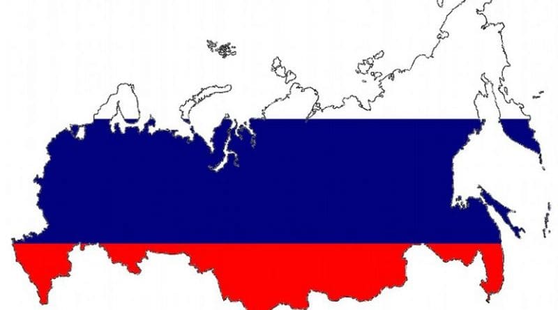 russia flag map