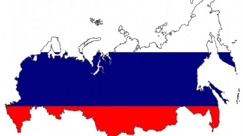 russia flag map