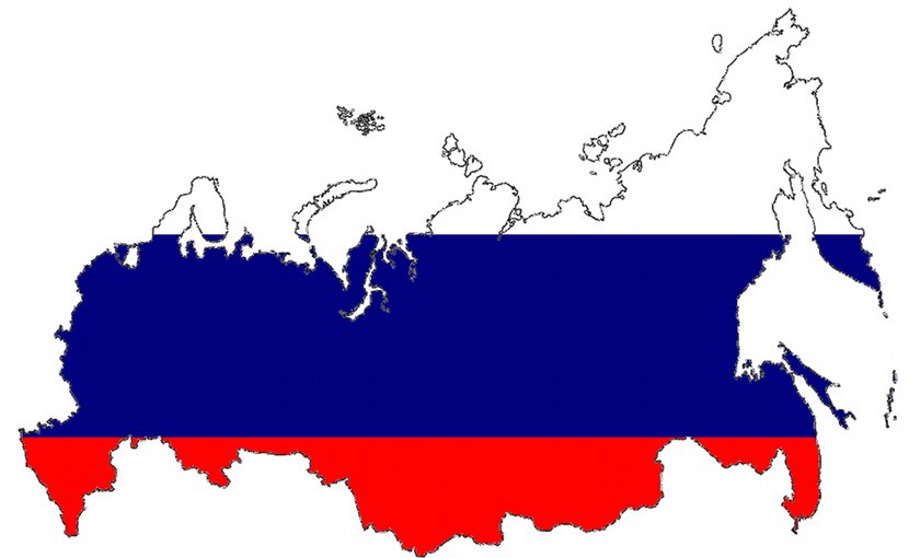 russia flag map