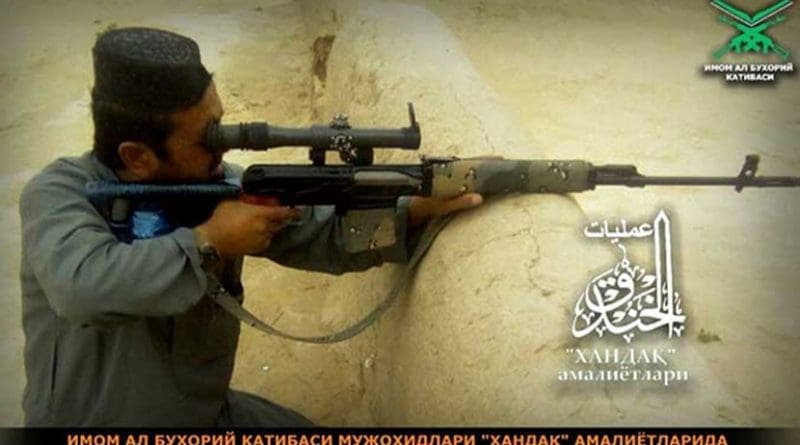 Militant of Katibat Imam al Bukhari in the joint terror operation Khandak with the Taliban