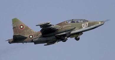 Bulgarian Air Force Sukhoi Su-25. Photo Credit: Chris Lofting, Wikimedia Commons.