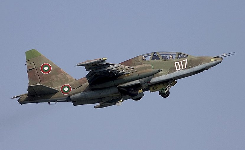 Bulgarian Air Force Sukhoi Su-25. Photo Credit: Chris Lofting, Wikimedia Commons.