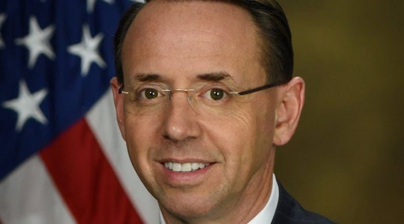 Rod Rosenstein. Photo Credit: United States Department of Justice