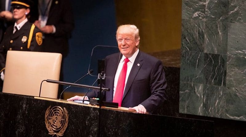 US President Donald Trump to the 73rd Session of the United Nations General Assembly. Photo Credit: White House