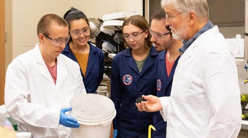 A team of UCF astrophysicists has developed a scientifically based, standardized method for creating Martian and asteroid soil known as simulants. Credit University of Central Florida, Karen Norum