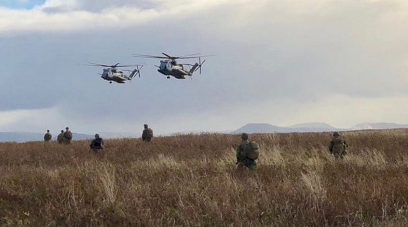 US Marines land in Iceland in initial phase of exercise Trident Juncture. Photo Credit: NATO