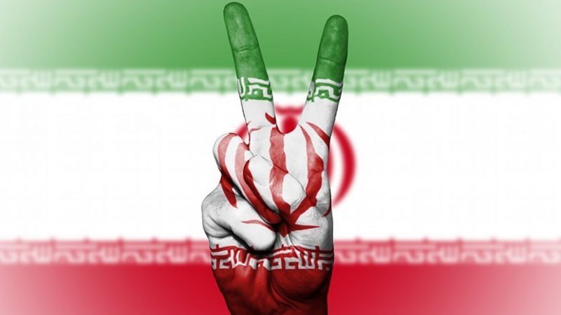 iran flag peace