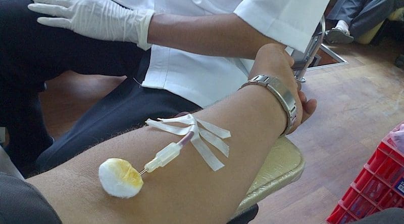 File photo of a blood donor.