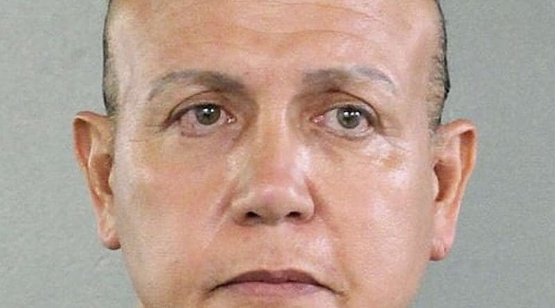 An undated photo released by the Broward County Sheriff's office, Cesar Sayoc in a booking photo