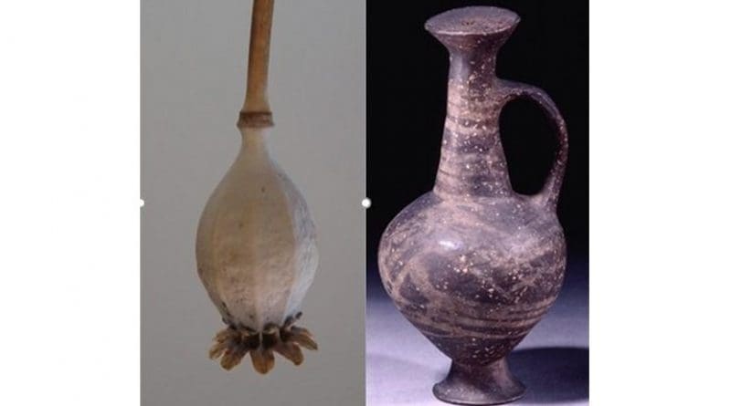 The base-ring juglet resembles the seed head of an opium poppy Credit British Museum