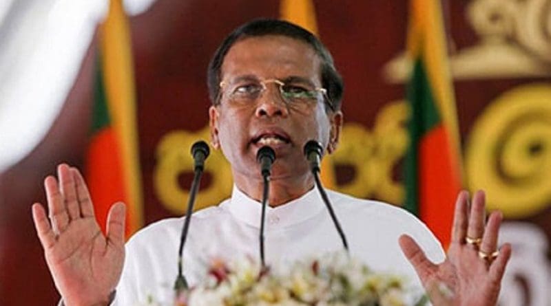 Sri Lanka's President Maithripala Sirisena. Photo Credit: Sri Lanka government.