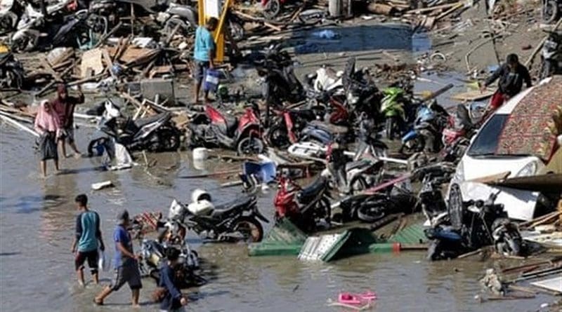 Aftermath of December 23 tsunami in Indonesia. Photo Credit: Tasnim News Agency