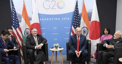 India's Prime Minister, Shri Narendra Modi, the President of United States of America (USA), Mr. Donald Trump and the Prime Minister of Japan, Mr. Shinzo Abe hold first ever trilateral meeting, on the sidelines of the G-20 Summit, in Buenos Aires, Argentina. Photo Credit: India PM Office