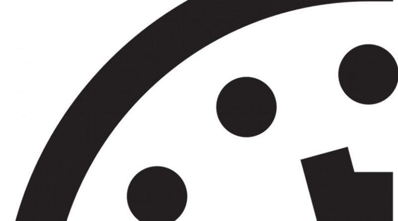 Doomsday Clock. Credit: Bulletin of the Atomic Scientists, Wikimedia Commons