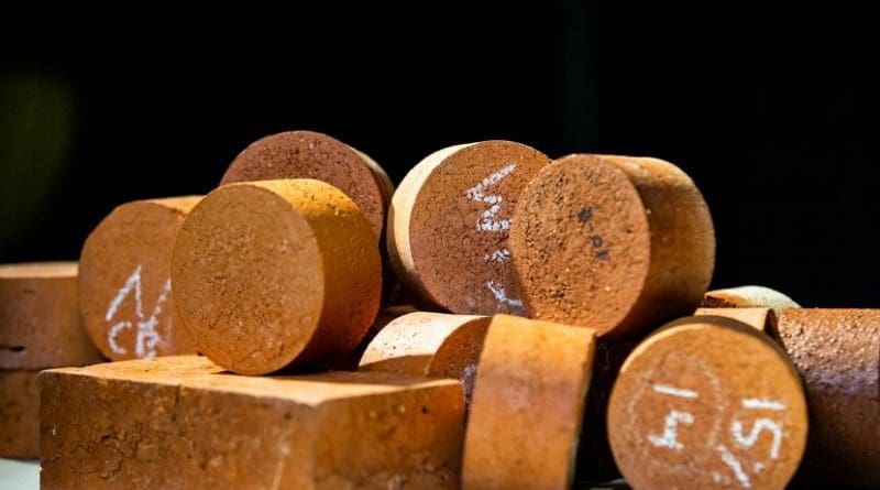 Fired-clay bricks incorporating biosolids. Credit RMIT University