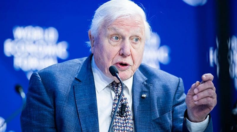 Sir David Attenborough. Photo Credit: World Economic Forum / Boris Baldinger