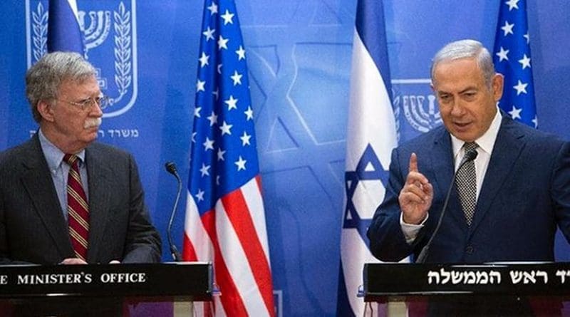 Israel's Benjamin Netanyahu and US' John Bolton. Photo Credit: Israel PM Office