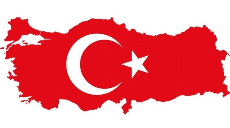 Turkey map flag