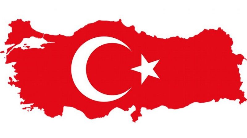 Turkey map flag