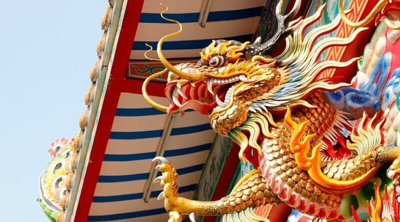 Thailand temple dragon