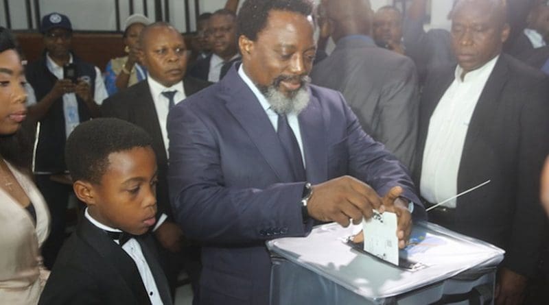 DR Congo President Kabila casts his vote during Presidential and Legislative elections in Kinshasa. Credit: MONUSCO/John Bopengo.