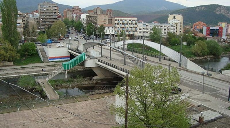 Bridge over the Ibar, which divides Mitrovica in two. Photo Credit:jicégé, Wikipedia Commons.
