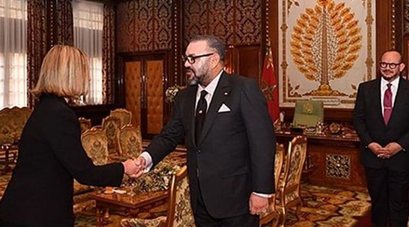 EU Foreign Policy Chief Federica Mogherini and Morocco's King Mohammed VI