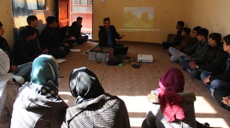 Muhammad Ali teaching a "relational learning circle" class during orientation at the APV Borderfree Center. Photo credit: Dr. Hakim