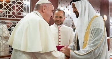 Pope Francis meets with UAE's Sheikh Mohamed bin Zayed. Photo Credit: UAE Foreign Ministry