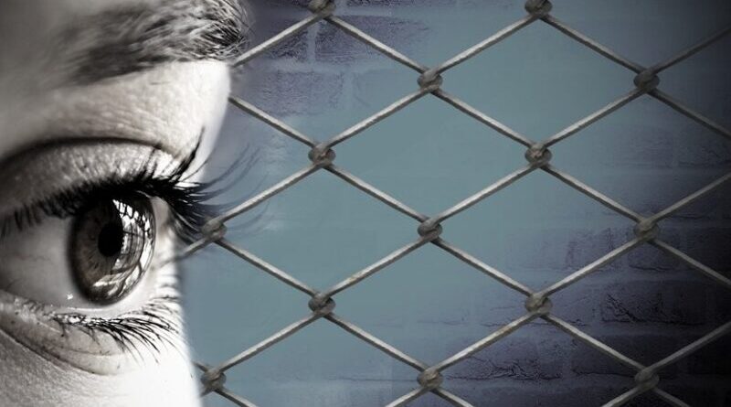 refugee migrant border fence immigrant girl