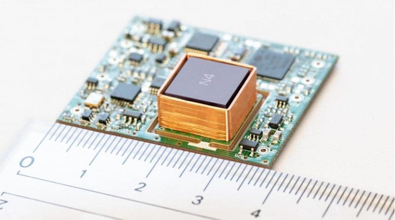 A newly developed compact ULPACs, mounted on small satellites, automobiles, and smartphones, accelerate the realization of seamless and on-demand mobile communication networks. Credit Kenichi Okada
