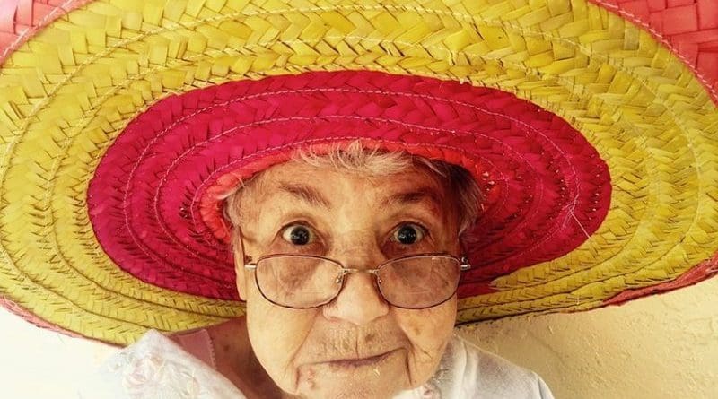 sombrero hat mexico elderly woman