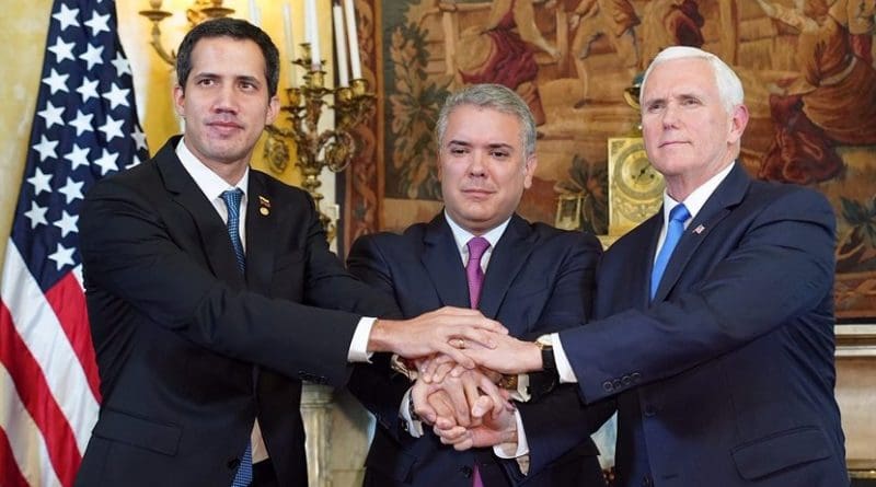US Vice President Mike Pence with Venezuela's Juan Guaido. Photo Credit: White House