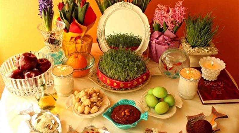 Haft Sin table in Iran. Photo Credit: Tasnim News Agency