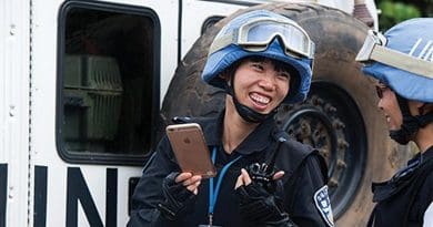 Chinese members of UN Peacekeeping team. Photo Credit: Twitter, UN