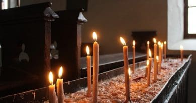 candles catholic christian church india