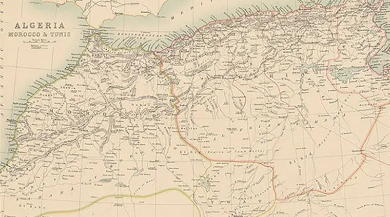 French North Africa: Algeria, Morocco & Tunis, Institut Cartogràfic de Catalunya, Wikipedia Commons.