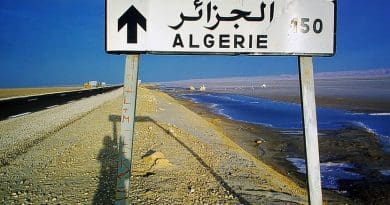 algeria signpost desert highway