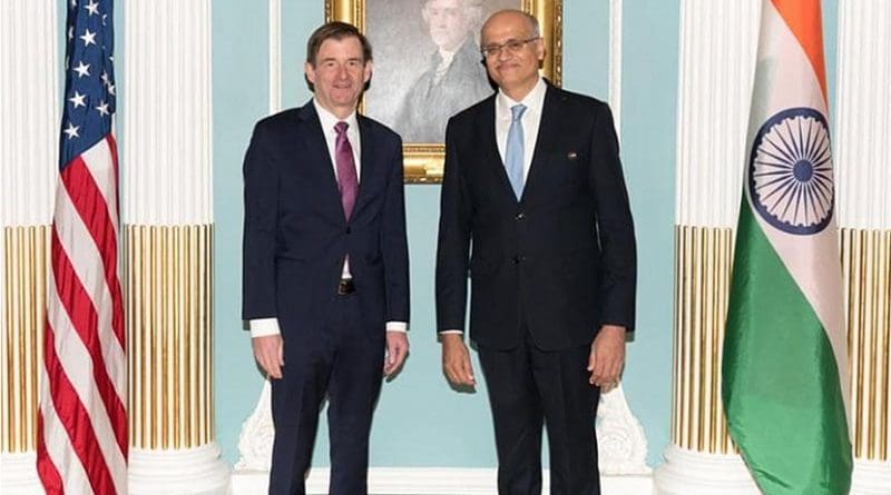 India's Foreign Secretary Vijay Gokhale and the US Under Secretary of State for Political Affairs David Hale