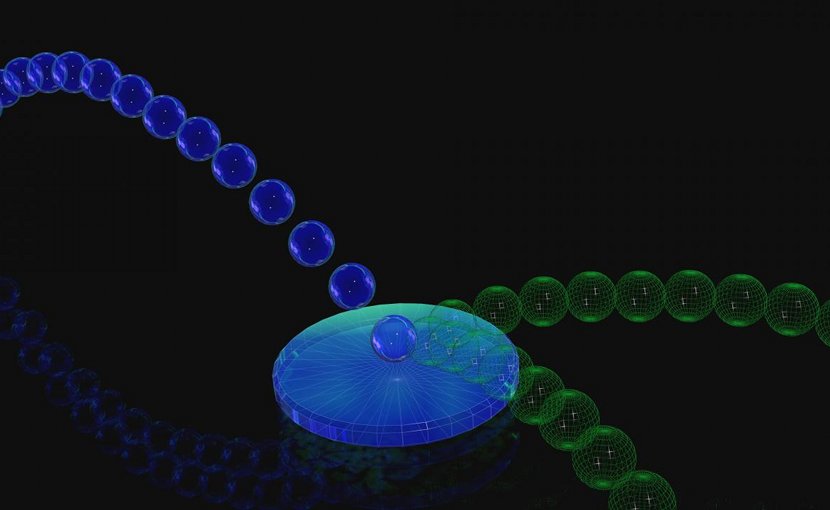 Unlike classical particles, quantum particles can travel in a quantum superposition of different directions. Mile Gu, together with researchers from Griffith harnessed this phenomena to design quantum devices that can generate a quantum superposition of all possible futures. Credit NTU, Singapore.