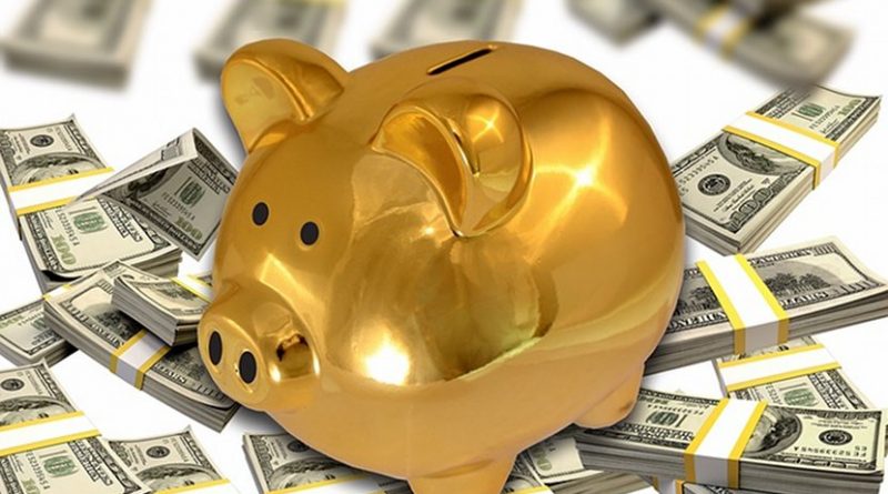dollar piggy bank