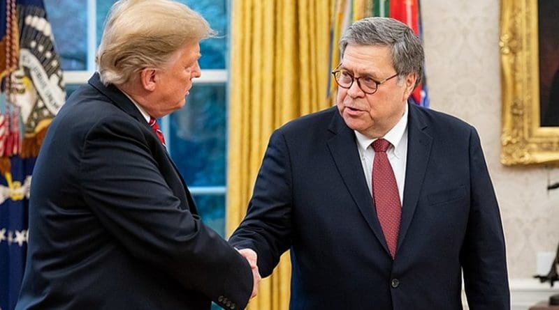 President Donald Trump and Attorney General William Barr. Photo Credit: The United States Department of Justice