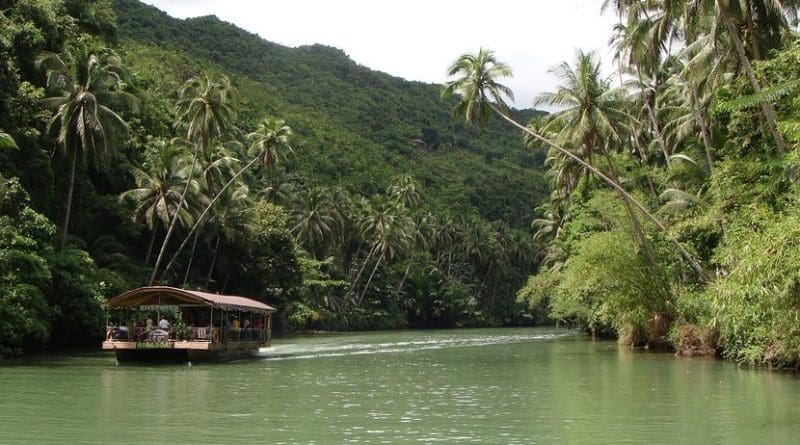 boat river rainforest forest philippines